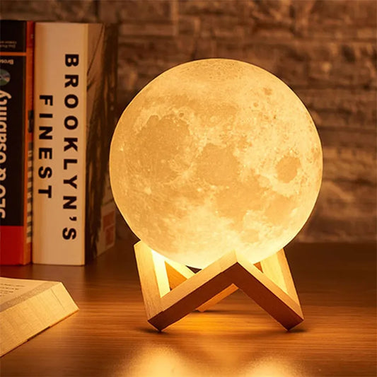 3D Moon Lamp  2 Color Touch Moon Lamp LED Night Light