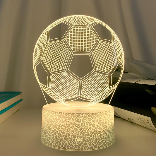 3d Illusion  Soccer Table Lamp